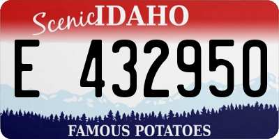 ID license plate E432950