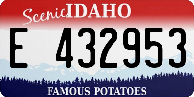 ID license plate E432953
