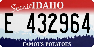 ID license plate E432964
