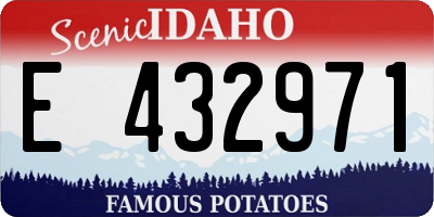 ID license plate E432971