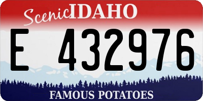 ID license plate E432976