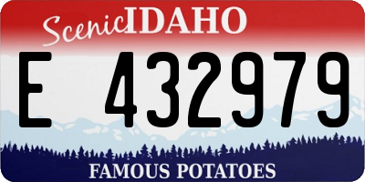 ID license plate E432979