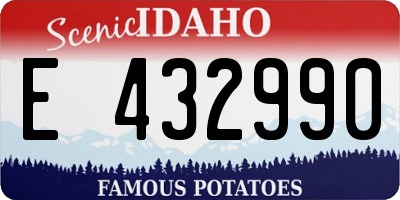 ID license plate E432990