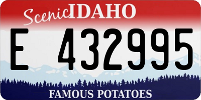 ID license plate E432995