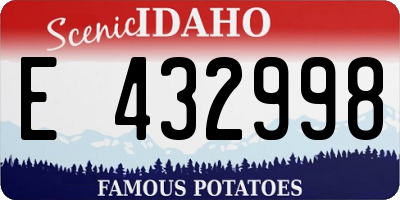 ID license plate E432998