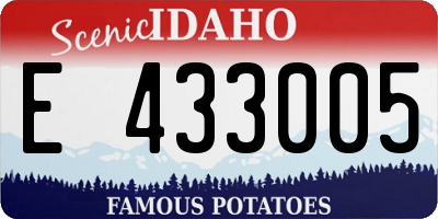 ID license plate E433005