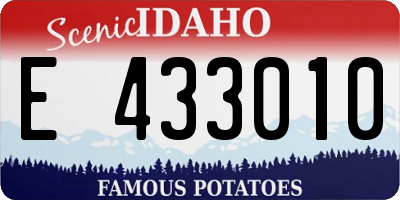 ID license plate E433010