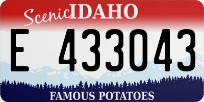 ID license plate E433043
