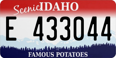 ID license plate E433044