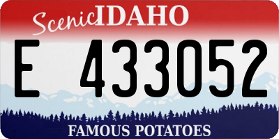 ID license plate E433052