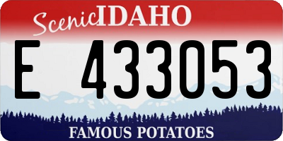 ID license plate E433053