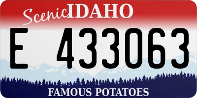 ID license plate E433063
