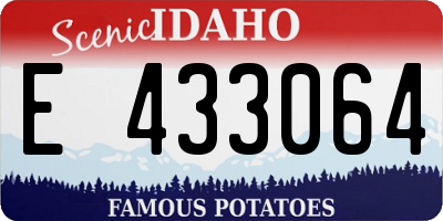 ID license plate E433064