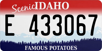 ID license plate E433067