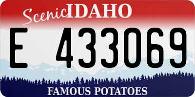 ID license plate E433069