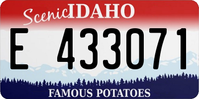 ID license plate E433071