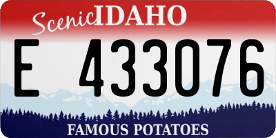 ID license plate E433076