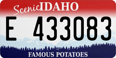 ID license plate E433083