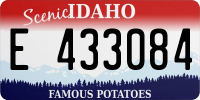 ID license plate E433084