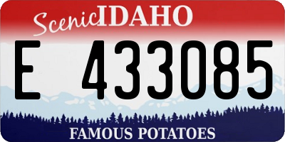 ID license plate E433085