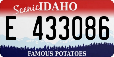 ID license plate E433086