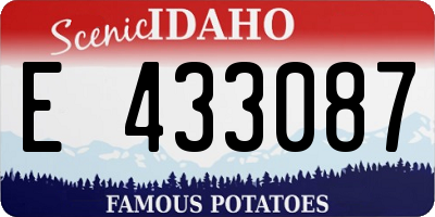 ID license plate E433087
