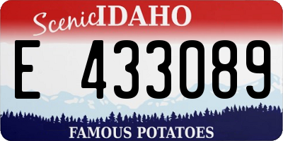 ID license plate E433089