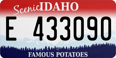 ID license plate E433090