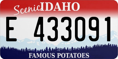ID license plate E433091