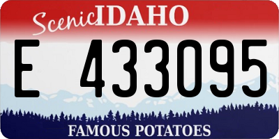 ID license plate E433095