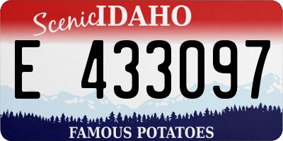 ID license plate E433097