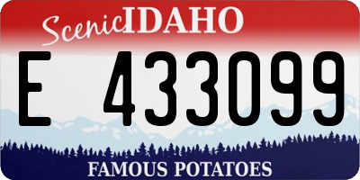 ID license plate E433099