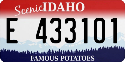 ID license plate E433101