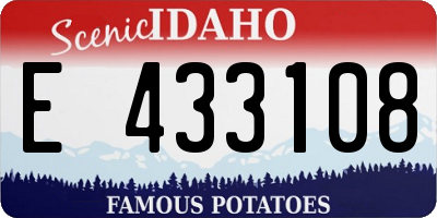 ID license plate E433108