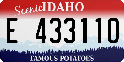 ID license plate E433110