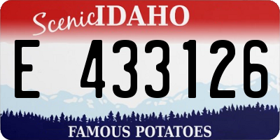 ID license plate E433126
