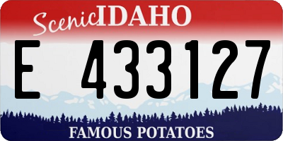 ID license plate E433127