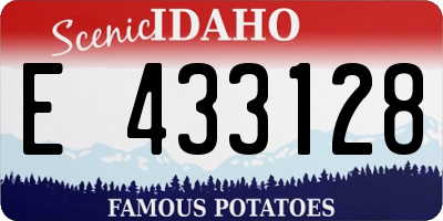 ID license plate E433128