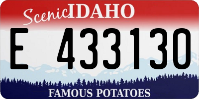 ID license plate E433130