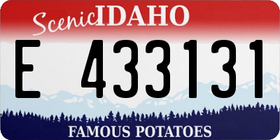ID license plate E433131