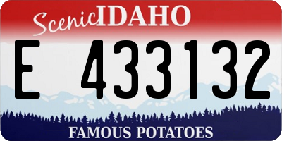 ID license plate E433132