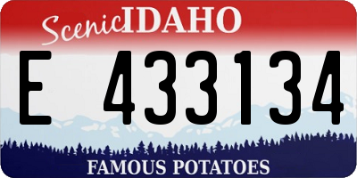 ID license plate E433134