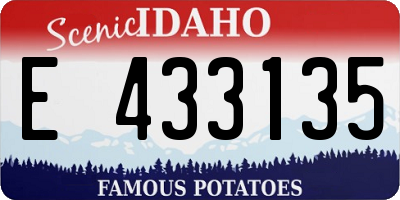 ID license plate E433135