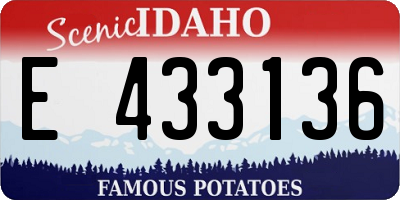 ID license plate E433136