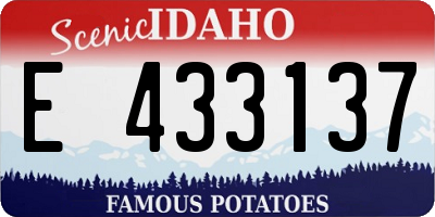 ID license plate E433137