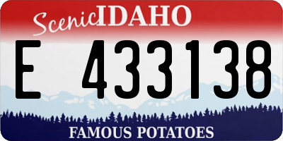 ID license plate E433138