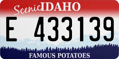 ID license plate E433139