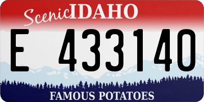 ID license plate E433140
