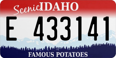 ID license plate E433141