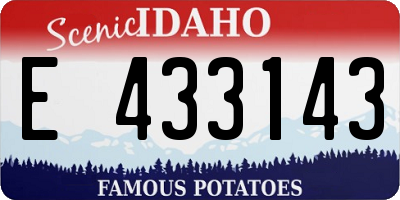 ID license plate E433143